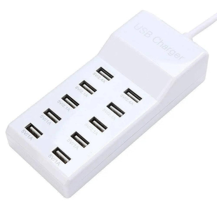 Multi USB Charger 10-Port 60W/12A Desktop - Lacatang Shop