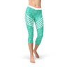 Turquoise Sports Capri Leggings - Lacatang Shop