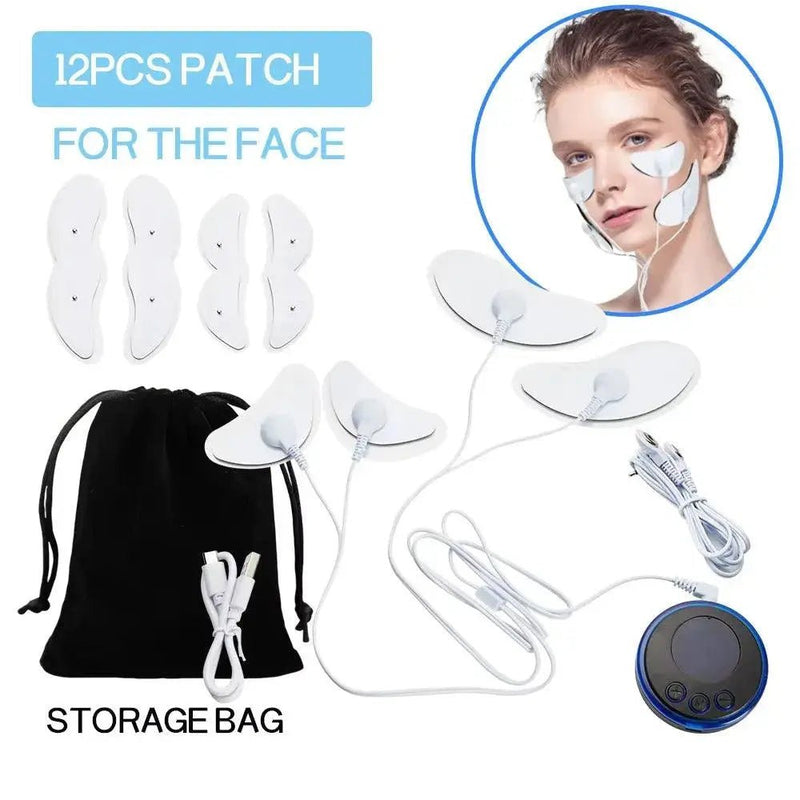 Massager for Face Ems Facial Massager Lifting Microcurrent V - Face Double Chin Remover Neck Lift Skin Tightening Anti - Wrinkle - Lacatang Shop