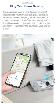 Mini Anti - Lost Tracking Device Bluetooth Works with Apple Find My APP Smart Tag Kid Pet GPS Tracker Alarm Reminder Positioner - Lacatang Shop