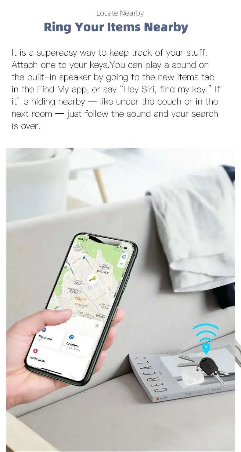 Mini Anti - Lost Tracking Device Bluetooth Works with Apple Find My APP Smart Tag Kid Pet GPS Tracker Alarm Reminder Positioner - Lacatang Shop