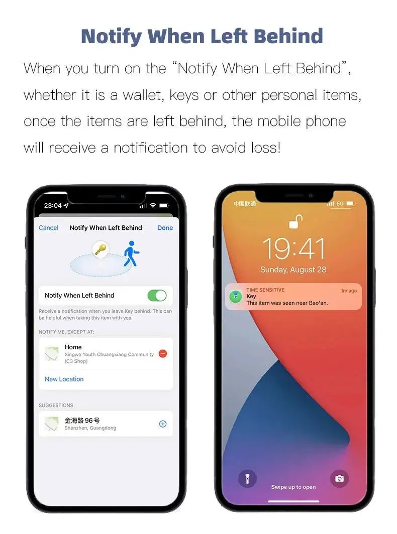Mini Anti - Lost Tracking Device Bluetooth Works with Apple Find My APP Smart Tag Kid Pet GPS Tracker Alarm Reminder Positioner - Lacatang Shop