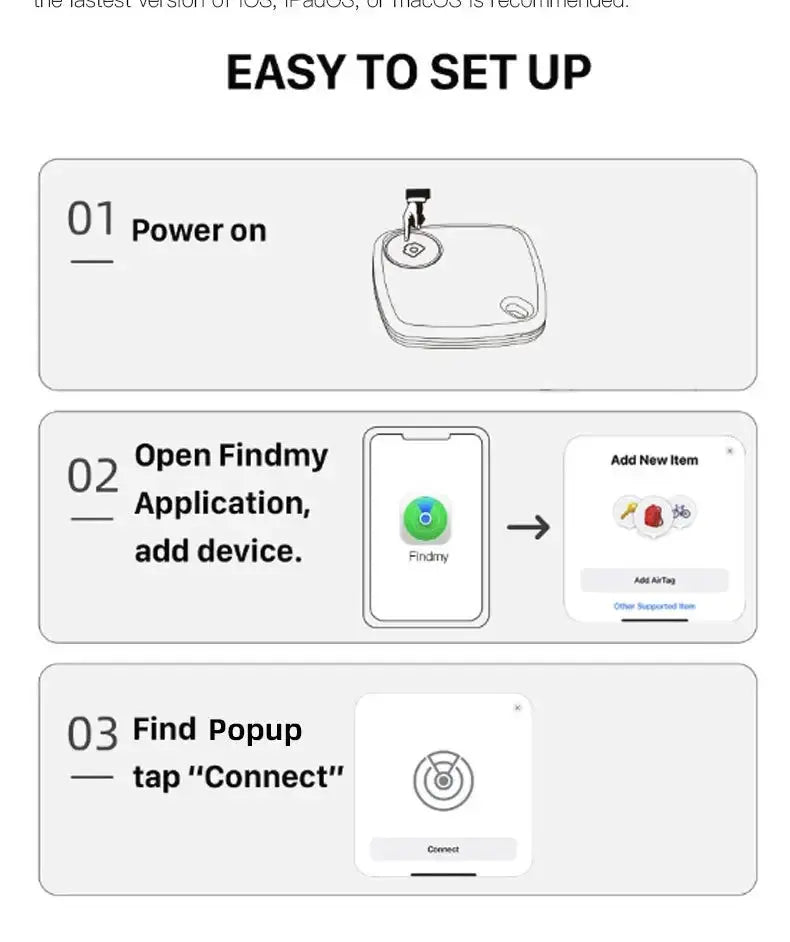 Mini Anti - Lost Tracking Device Bluetooth Works with Apple Find My APP Smart Tag Kid Pet GPS Tracker Alarm Reminder Positioner - Lacatang Shop