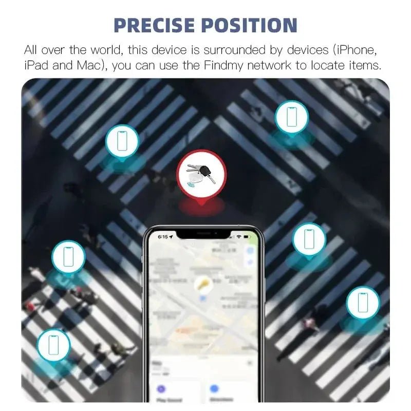 Mini Anti - Lost Tracking Device Bluetooth Works with Apple Find My APP Smart Tag Kid Pet GPS Tracker Alarm Reminder Positioner - Lacatang Shop