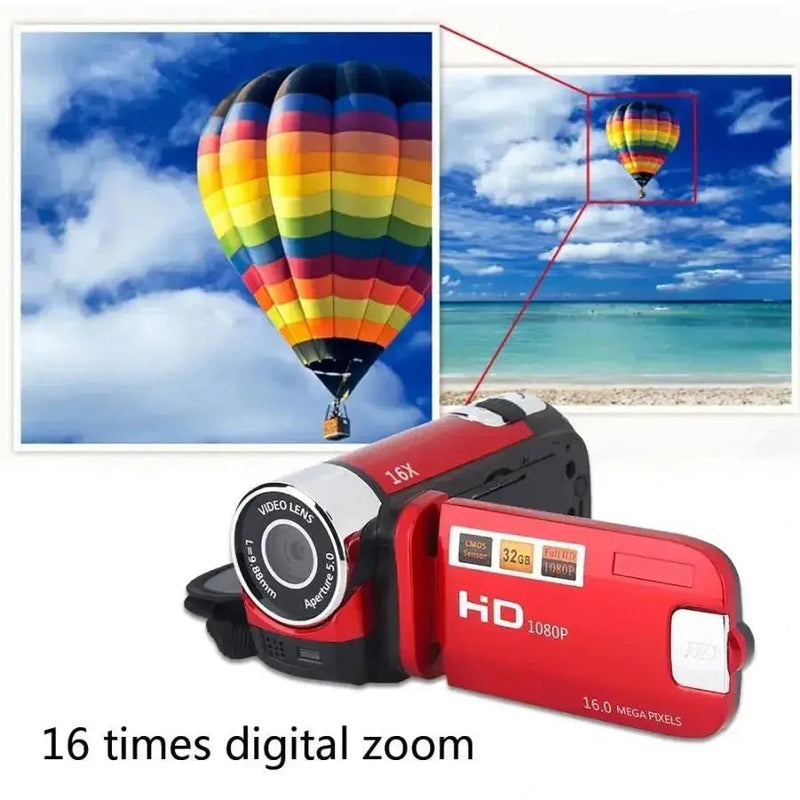 Mini Children's Digital Camera 270 Degree Rotation Screen HD 2MP Kids Birthday Christmas Gift Portable Photo Video Camcorder - Lacatang Shop