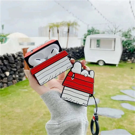 MINISO Snoopy Earphone Case for Airpods Pro 1 2 3 Cartoon Silicone Wireless Bluetooth Earbuds Protective Cover With Lanyard - Lacatang Shop