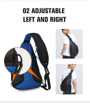 Mixi Fashion Backpack for Men One Shoulder Chest Bag Male Messenger Boys College School Bag Travel Causal Black 17 19 inch - Lacatang Shop