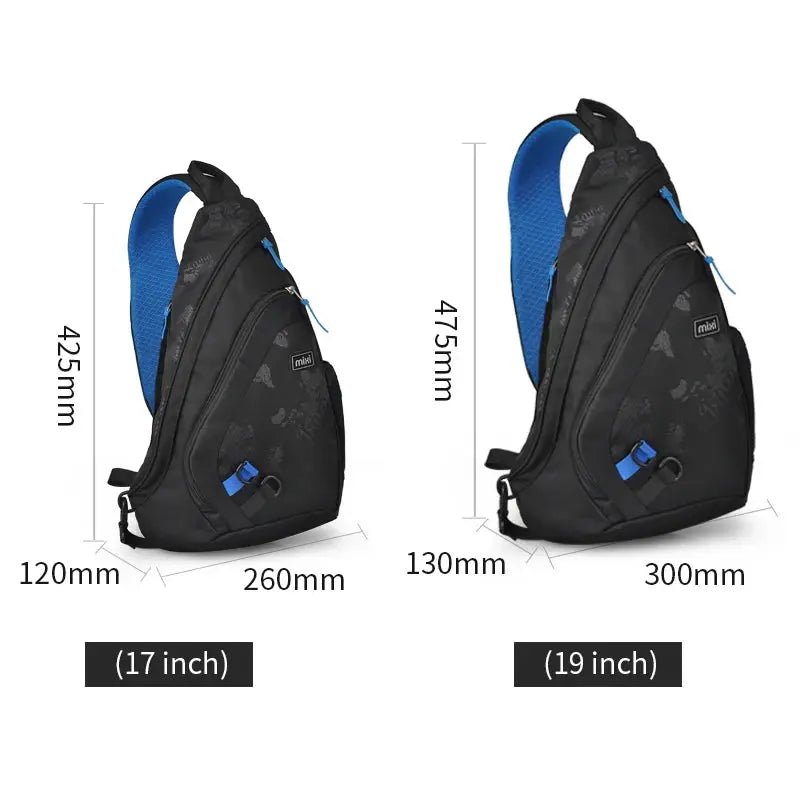 Mixi Fashion Backpack for Men One Shoulder Chest Bag Male Messenger Boys College School Bag Travel Causal Black 17 19 inch - Lacatang Shop