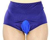 Monas Choice Strethcy Ice Silk Satin Mens Briefs/Satin Mens Panties (Pouch Blue) - Lacatang Shop