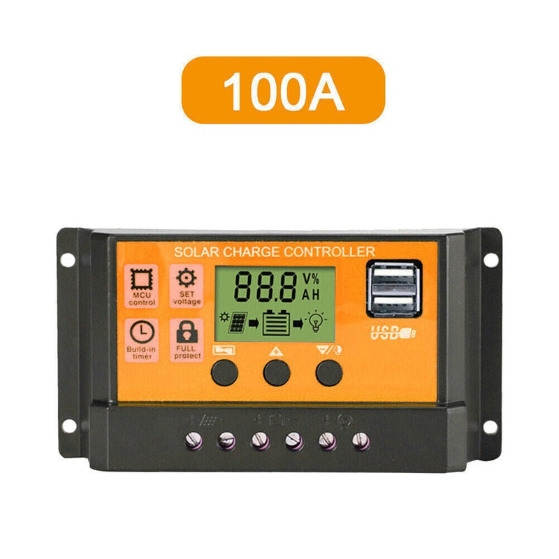 MPPT Solar Panel Regulator Charge Controller Auto Focus Tracking 30 - 100A 12V/24V - Lacatang Shop