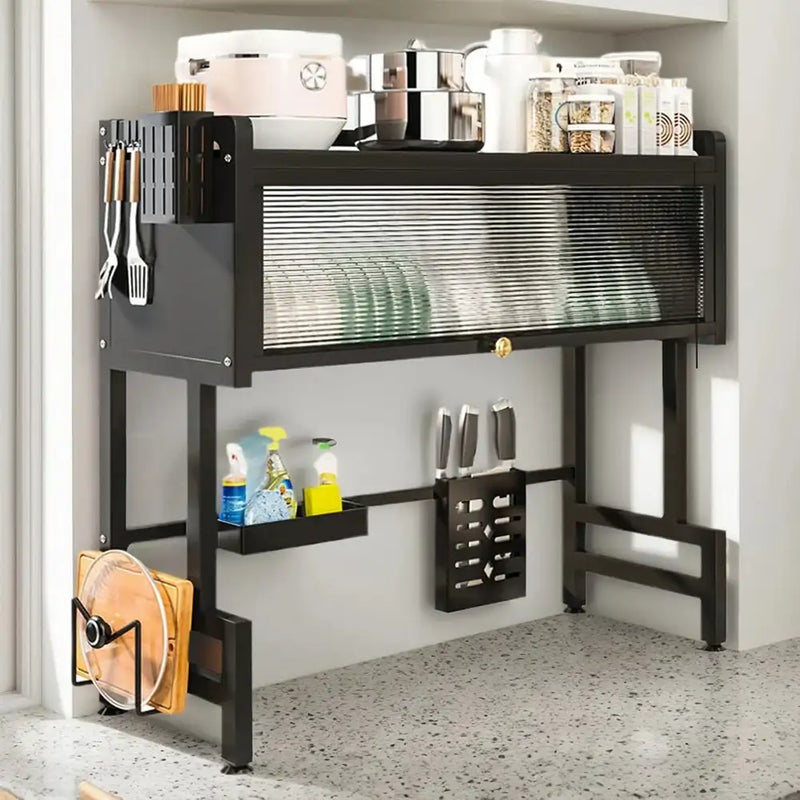 Multi - Functional Kitchen Storage Rack - Over The Sink Dish Rack with Cover - Lacatang Shop