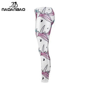 NADANBAO White Cute Unicorn Fashion Leggings Woman Mid Waist Stretchy Trousers GYM Jogging Fitness Pants 2021 New Streetwear - Lacatang Shop