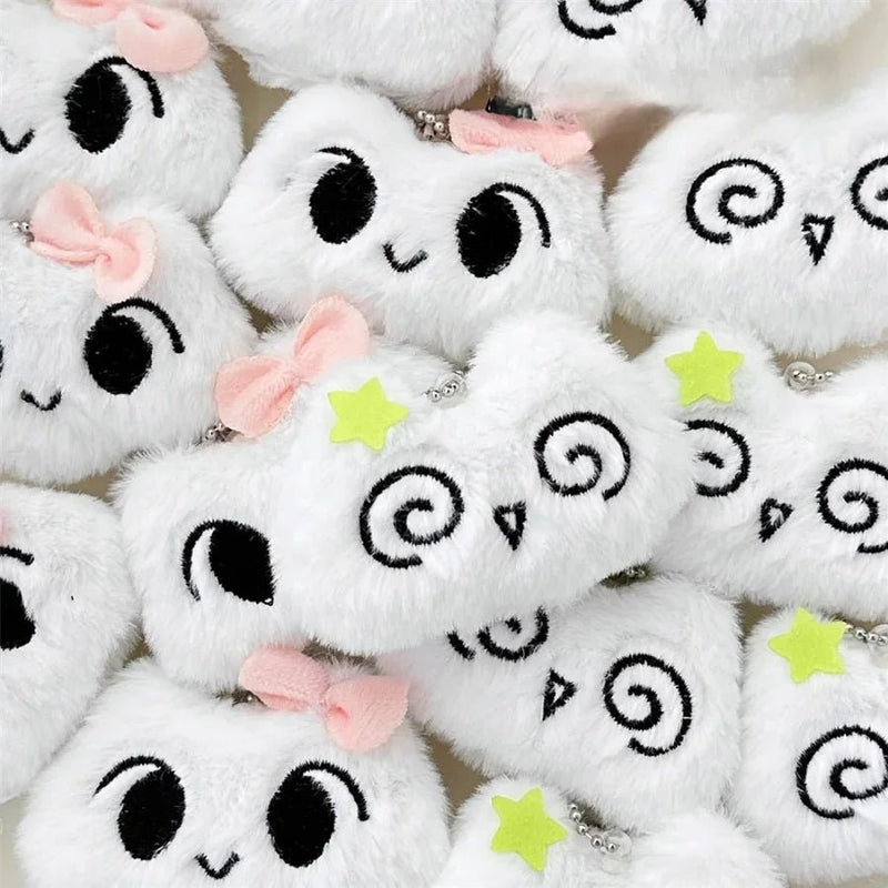 New bag charms Cute Plush Cat Doll Pendant Girl Heart Backpack Pendant Super Keychain decorative accessories valentine day gift - Lacatang Shop