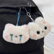New bag charms Cute Plush Cat Doll Pendant Girl Heart Backpack Pendant Super Keychain decorative accessories valentine day gift - Lacatang Shop