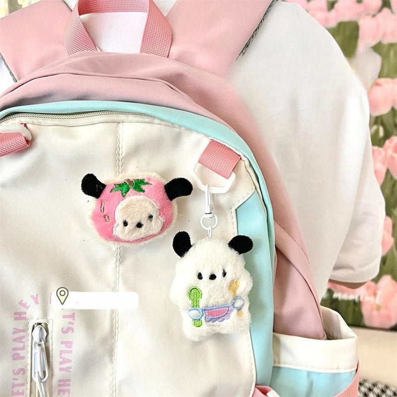 New bag charms Cute Plush Cat Doll Pendant Girl Heart Backpack Pendant Super Keychain decorative accessories valentine day gift - Lacatang Shop