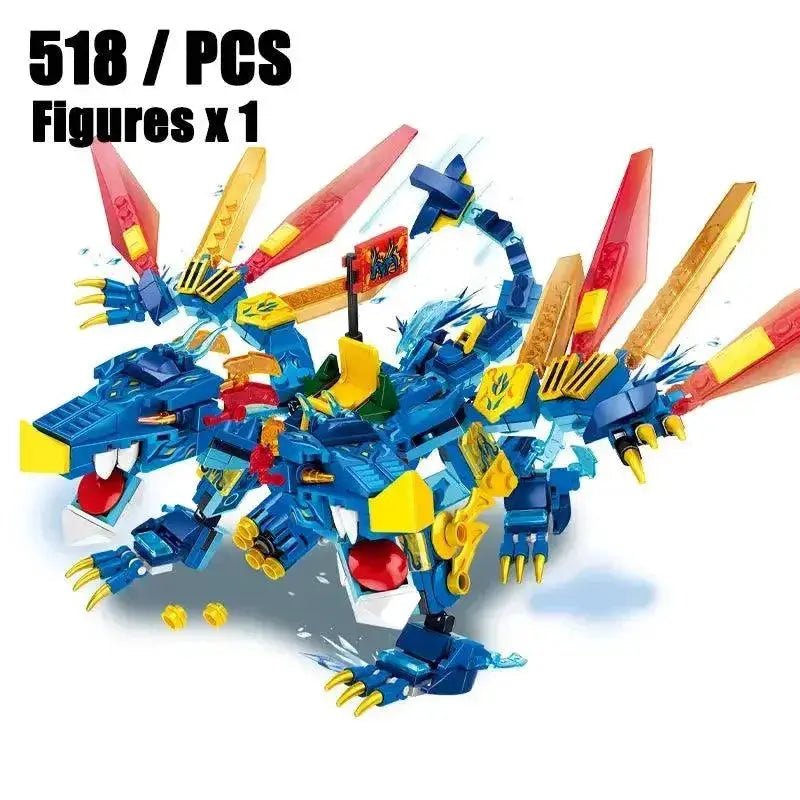New Phantom Ninja Dragon Ship Model Building Blocks Sodiers Figures Boat Bricks MOC Creative Expert Kids Toys for Boys Children - Lacatang Shop