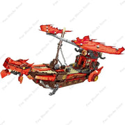 New Phantom Ninja Dragon Ship Model Building Blocks Sodiers Figures Boat Bricks MOC Creative Expert Kids Toys for Boys Children - Lacatang Shop