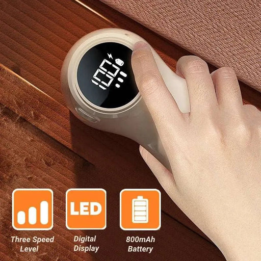 New Rechargeable Lint Remover for Clothes Electric Fabric Shaver with Digital Display 3 - Speeds Hair Ball Trimmer Sweater Shaver - Lacatang Shop
