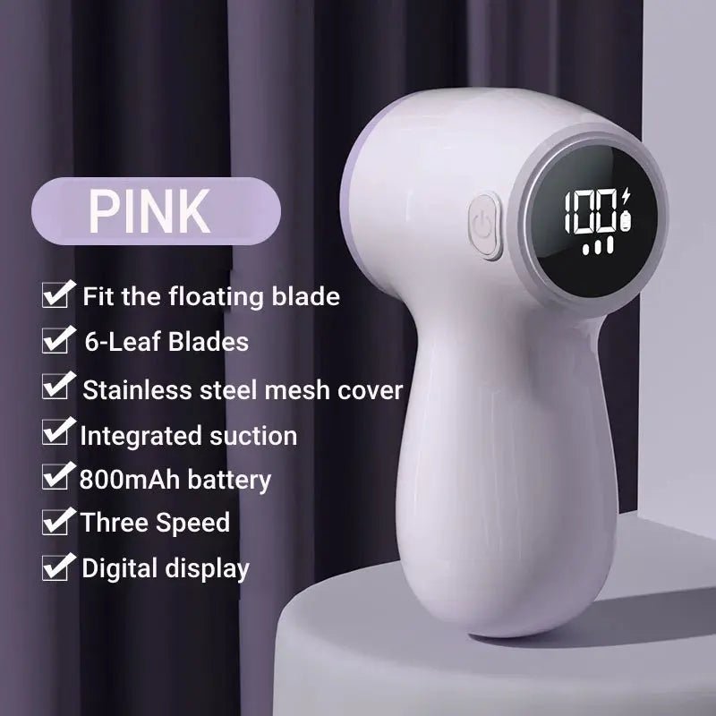 New Rechargeable Lint Remover for Clothes Electric Fabric Shaver with Digital Display 3 - Speeds Hair Ball Trimmer Sweater Shaver - Lacatang Shop