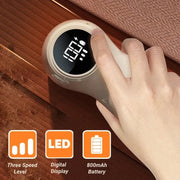 New Rechargeable Lint Remover for Clothes Electric Fabric Shaver with Digital Display 3 - Speeds Hair Ball Trimmer Sweater Shaver - Lacatang Shop