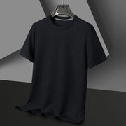 New Summer Waffle Round Neck Short Sleeved T-shirt for Men's Short Sleeved Top - Lacatang Shop