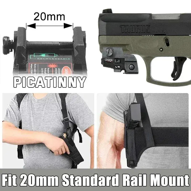 New USB Rechargeable Green Blue Laser Sight Scope Pistol Aiming Pointer For Taurus G3C TH9 Glock PT111 - Lacatang Shop