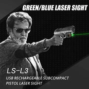 New USB Rechargeable Green Blue Laser Sight Scope Pistol Aiming Pointer For Taurus G3C TH9 Glock PT111 - Lacatang Shop