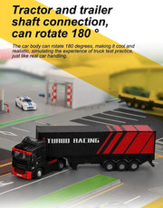 Newest Turbo Racing C50 1:76 Full Proportional 4WD RC Semi - truck Tractor Trailer & P81 2.4Ghz 10Ch Control For Kids/ Adults Gift - Lacatang Shop