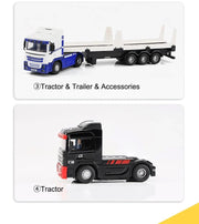 Newest Turbo Racing C50 1:76 Full Proportional 4WD RC Semi - truck Tractor Trailer & P81 2.4Ghz 10Ch Control For Kids/ Adults Gift - Lacatang Shop