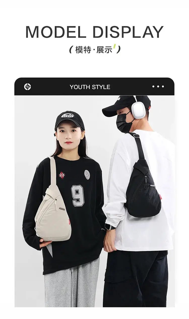 Nylon Zipper 2024 Hot Selling Waist Packs Solid Color Versatile Casual Chest Bag Soft Neutral Style Designer Crossbody Bag - Lacatang Shop