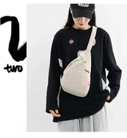 Nylon Zipper 2024 Hot Selling Waist Packs Solid Color Versatile Casual Chest Bag Soft Neutral Style Designer Crossbody Bag - Lacatang Shop