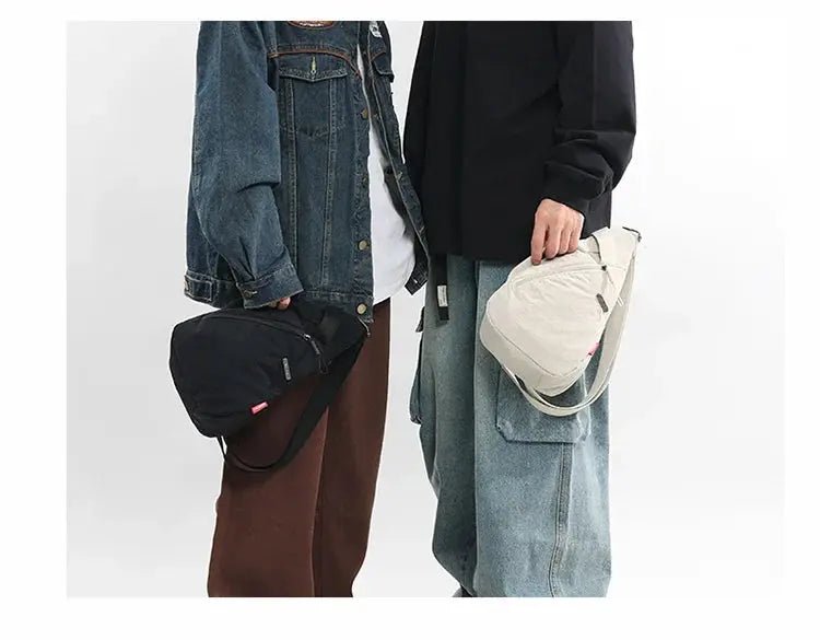 Nylon Zipper 2024 Hot Selling Waist Packs Solid Color Versatile Casual Chest Bag Soft Neutral Style Designer Crossbody Bag - Lacatang Shop