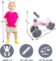 Official Tykebike® Toddler & Baby Bike | Toddler & Baby Balance Bike Ride on Toy | Easy Glide Wheels & Safer Toddler Bike Steering | Indoor/Outdoor Baby & Toddler Ride on Toy - Lacatang Shop