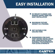 Old Work 18 Cu. In. Round Ceiling Electrical Box with EZ Mount - Lacatang Shop