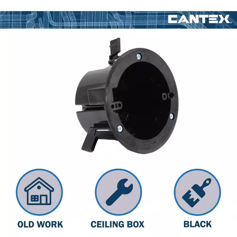 Old Work 18 Cu. In. Round Ceiling Electrical Box with EZ Mount - Lacatang Shop