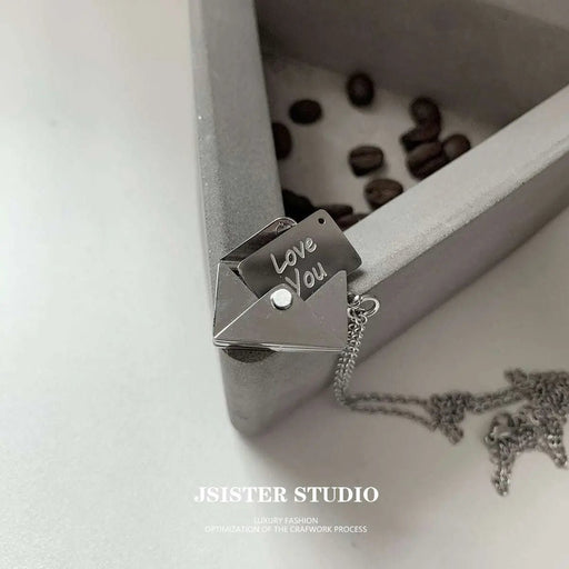 Open Love Letter Envelope Necklace 2023 New Arrival Men and Women Special - Interest Design Trendy Couple's Pendant Chinese Valentine's Day Gift - Lacatang Shop