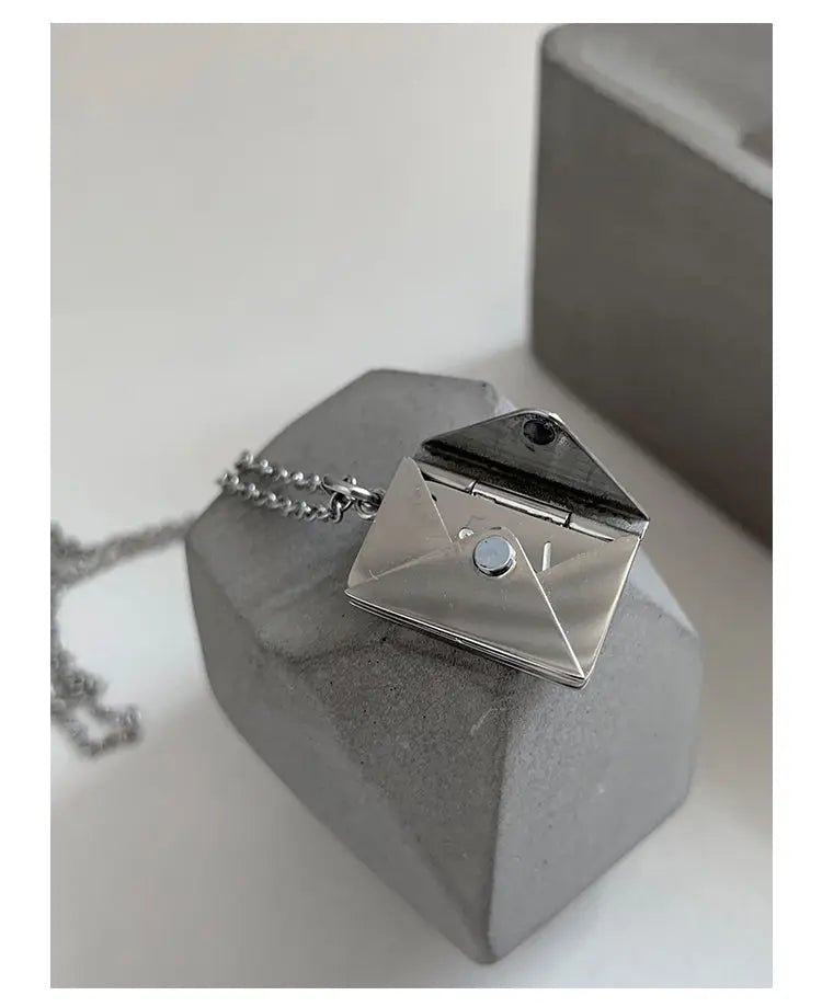 Open Love Letter Envelope Necklace 2023 New Arrival Men and Women Special - Interest Design Trendy Couple's Pendant Chinese Valentine's Day Gift - Lacatang Shop