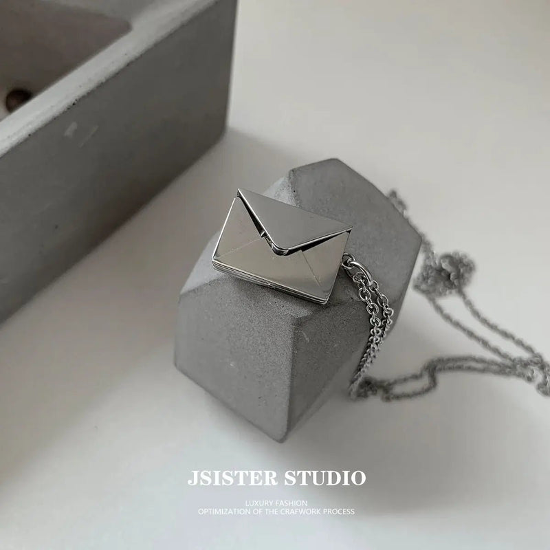 Open Love Letter Envelope Necklace 2023 New Arrival Men and Women Special - Interest Design Trendy Couple's Pendant Chinese Valentine's Day Gift - Lacatang Shop