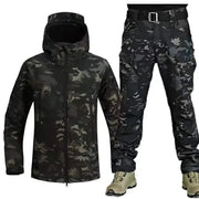 Outdoor Shark Skin Warmth Set Camo Plush Thickened Coat Autumn/Winter Racing Top Does Not Include Cuff Logo Pattern - Lacatang Shop