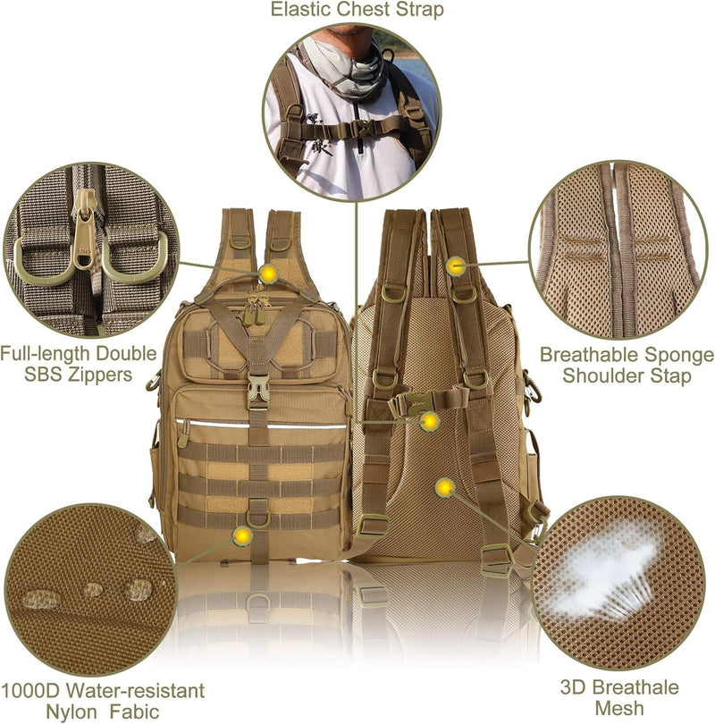 Outdoor Tackle Bag - Large Water - Resistant Fishing Backpack - Lacatang Shop