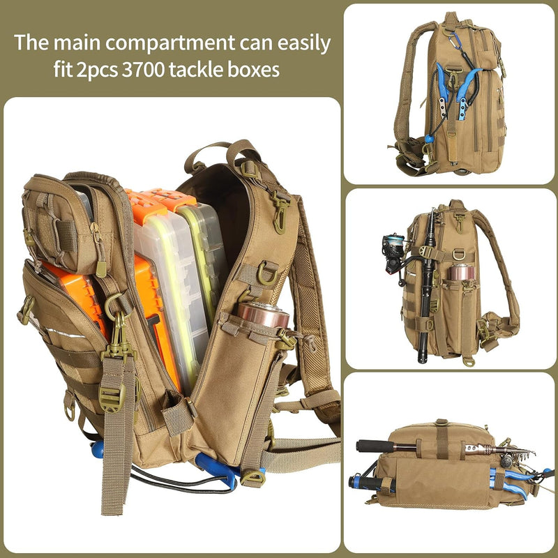 Outdoor Tackle Bag - Large Water - Resistant Fishing Backpack - Lacatang Shop