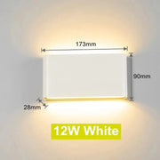 Outdoor Waterproof IP65 6W 12W LED Porch Lights Modern Indoor Decor Up Down Dual - Head Corridor Wall Lamp AC85 - 265V - Lacatang Shop