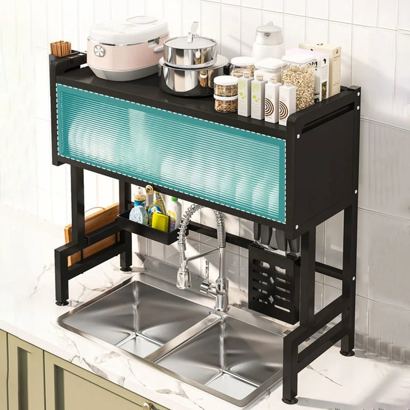 Over The Sink Dish Drying Rack with Cover - Kitchen Storage Cabinet - Lacatang Shop