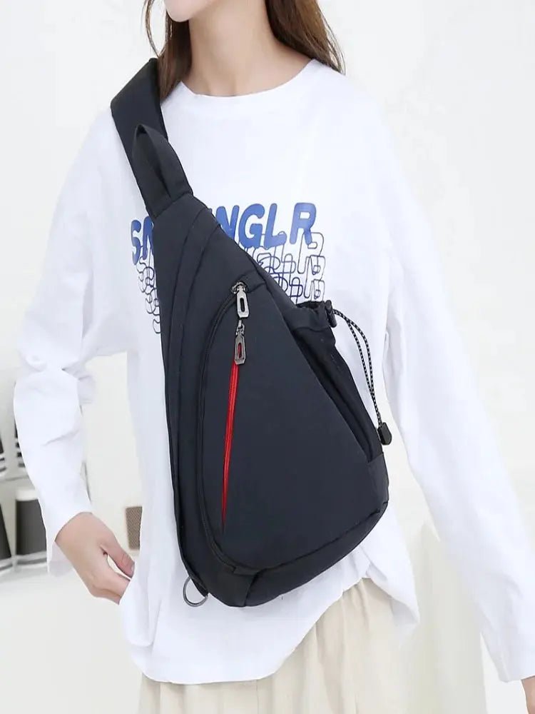 Oxford Cloth Chest Bag Men's Fashionable Crossbody Bag Outdoor Multifunctional Lightweight Casual Small Backpack - Lacatang Shop
