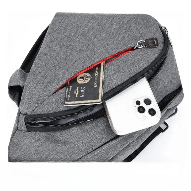 Oxford Cloth Chest Bag Men's Fashionable Crossbody Bag Outdoor Multifunctional Lightweight Casual Small Backpack - Lacatang Shop