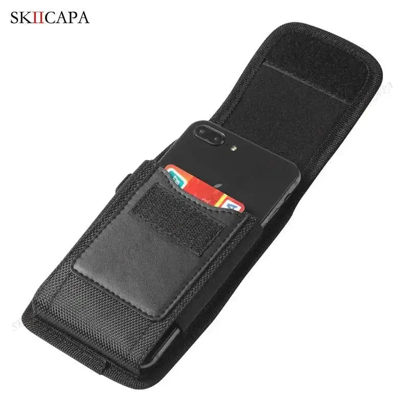 Oxford Cloth Leather Phone Pouch with Belt Clip for Samsung S24 Ultra Plus and Galaxy A Series - Lacatang Shop