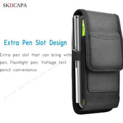 Oxford Cloth Leather Phone Pouch with Belt Clip for Samsung S24 Ultra Plus and Galaxy A Series - Lacatang Shop