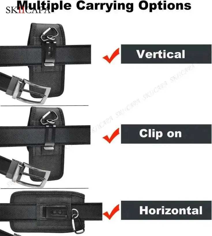 Oxford Cloth Leather Pouch for Samsung S24 Ultra Plus with Racing Belt Clip – Waist Bag for Galaxy A Series - Lacatang Shop