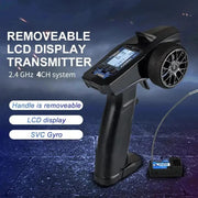 P32 Turbo Racing 91803G - C 2.4G 4CH VT system LCD Display Radio Transmitter Remote Controller with Receiver for RC Car Boat - Lacatang Shop
