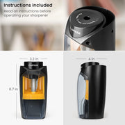 Pencil Sharpener and Electric Eraser Set, Black, for 8 - Mm Pencils, 20 Eraser Refills, Office Supplies for Teachers, Students, Classrooms, and Art Studios - Lacatang Shop